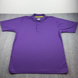 Zorrel Polo Shirt Mens Large Purple Technicore Performance Short Sleeve Golf L